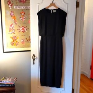 Anthropologie maeve black sleeveless formal dress medium.